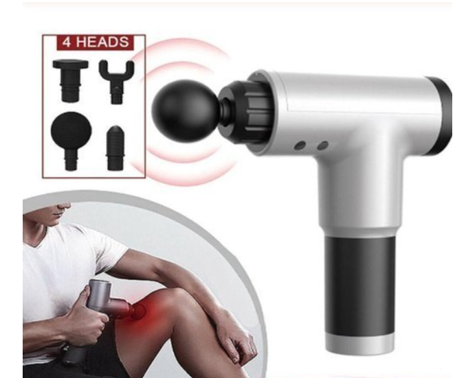 مدلك محترف للمساج الرياضي باستخدام مسدس المساج.Professional Massager Sport Spa Massage Gun